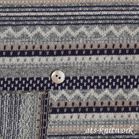 先染め JAZZ マルチ ボーダー ノルディック 多色ボーダー [ 生地 布 カットソー ジャカード マルチボーダー タックジャガード ストライプ ニット ジャージー ]