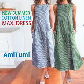 楽天市場 ノースリーブ ワンピース 柄ストライプ の通販