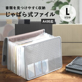 【最大30%OFF★11日まで】書類 収納 ファイル 書類ケース a4 持ち運び ジャバラファイル ファイル収納 ドキュメントファイル じゃばら Lサイズ A4書類収納 書類整理 じゃばら式 大容量 インデックス付き 収納ボックス オフィス 子供 学校 プリント