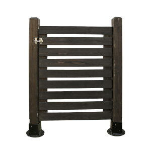 シンプルゲート 片開き 支柱 支柱固定用金具(コンクリート地面用) 付セット ゲートセット ペット 侵入防止 ゲート 猫 脱走防止 子供 外 門扉 丁番 簡易 木製フェンス ガーデニング フェンス