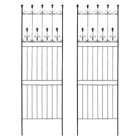 39対応 ガーデン コネクトフェンス ハイタイプ 2枚組 全高220cm トレリス 薔薇 オベリスク クレマチス フェンス 屋外 花壇 庭 バラ おしゃれ ガーデンフェンス トレリスフェンス 誘引 アイアン アイアンフェンス ガーデニング 北欧 アンティーク ヨーロピアン gcf-220-2p