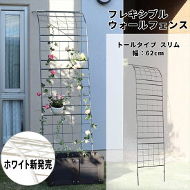 フレキシブルウォールフェンス スリムトールタイプ 1セット グリーンフェンス グリーンカーテン 立て掛け トレリス おしゃれ ラティス モッコウバラ フェンス プランター バラ 誘引 ガーデン アイアン ガーデニング 日よけ ベランダ waf-620tall
