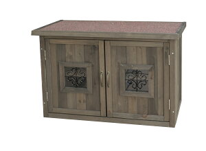 木製収納庫 ポタジェ ACトールボックス 1個単品 レギュラーサイズ 幅97cm 高65cm 室外機カバー 上部収納庫 木製 Potage ポタジェ ACトールボックス エアコン室外機カバー用収納庫 収納付室外機カ