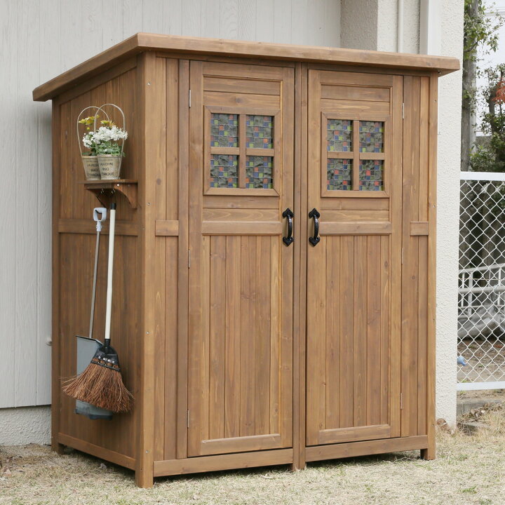 楽天市場】ポタジェモザイク 木製物置小屋 大型物置 1台 倉庫  