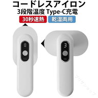 ドライアイロン 3段階温度調節 コードレスアイロン ハンガーにかけたまま アイロン シワ伸ばし 収納ケー…