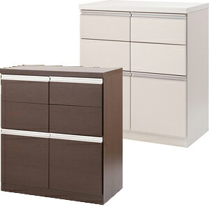 【送料無料・完成品】【スタイリッシュデザイン スクエアキャビネット幅73引出しタイプ】 国産 リビング収納キャビネット スクエア 引き出しタイプ シンプル ロータイプ 高さ82