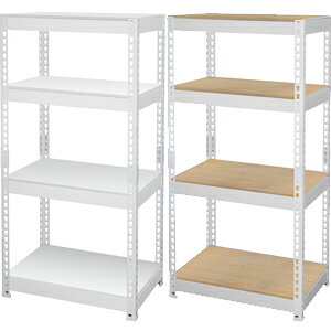 【送料無料】【シェルフ4段 幅61cm MK-KT24NWH 187t01831】 スチール収納棚幅60 スチールラック オープンラック スチール棚 リビングキャビネット