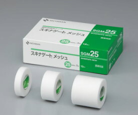 NICHIBAN（ニチバン）　スキナゲートメッシュ　SGM12 12mm×7m 　24巻　極低刺激テープ 汎用性不織布タイプ