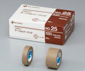 NICHIBAN（ニチバン）　サージカルテープ・ハダ　NO.25　25mm×9m　12巻　不織布サージカルテープ/肌色/目立ちにくい