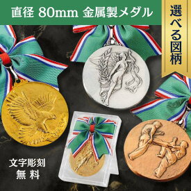 メダル 名入れ 80mm 表彰 メダル ケース プラスチックケース 金銀銅 直径80mm 8cm 卒部記念 部活 引退 プレゼント ケース入 リボン 首掛けリボン 記念品 ケース付き 運動会 野球 サッカー 参加賞 卒部 卒団 卒業 大会 スポーツ 部活 優勝