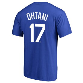 マジェスティック ドジャース 大谷翔平 ネーム&ナンバー Tシャツ (50-50 ver) / ホワイト ブルー / 130 150