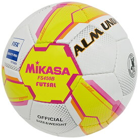 【ネーム加工可】ミカサ MIKASA フットサルボール ALMUNDO 検定球4号 手縫い イエロー/ピンク 検定球 FS450B-YP-FQP