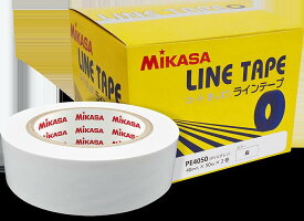 ミカサ MIKASA ラインテープ ホワイト 白 伸びないタイプ 直線用 バドミントン・ソフトバレー用 幅40mm×長さ50m（2巻入) 専用カッター付 AC-LTPE4050-W