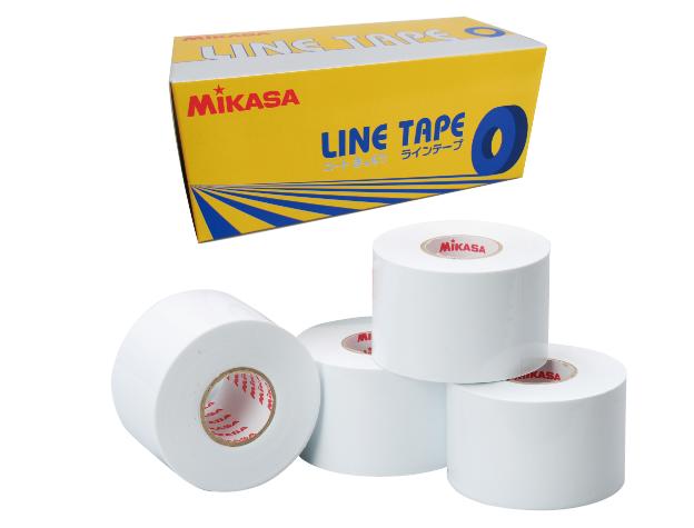 ラインテープといえばミカサでしょ ミカサ MIKASA 値引き ラインテープ LTV-5025W ホワイト 白 幅50mm×長さ25m 曲線用 伸びるタイプ 新品未使用 4巻入