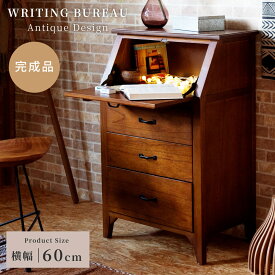 ミニチェスト チェスト ライティングチェスト デスク 幅60cm 収納 収納家具 片付け コンパクト アンティーク ヴィンテージ アイアン 天然木 ミンディ 引き出し スリム おしゃれ 新生活