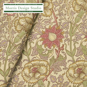 【公式】 生地 布 ジャカード織り MORRIS ( ウィリアムモリス ) ピンク&ローズ 150cm巾 1巾×10cm単位 生地 布地 日本製 国産 薔薇 バラ カーネーション 花柄 ロマンティック フェミニン 風通織
