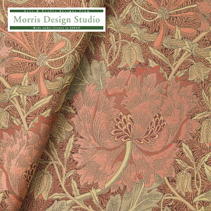 【公式】 生地 布 ジャカード織り MORRIS ( ウィリアムモリス ) ハニーサクル&チューリップ 141cm巾 1巾×10cm単位 生地 布地 日本製 国産 スイカズラ チューリップ アカンサス 植物柄 クラシッ