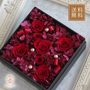 プリザーブドフラワー ボックス ギフト 敬老の日 プレゼント 贈り物 誕生日 結婚記念日 記念日 敬老の日 赤バラ サプライズ プレゼント ボックスフラワーアレンジメント 花 おしゃれ フラワ