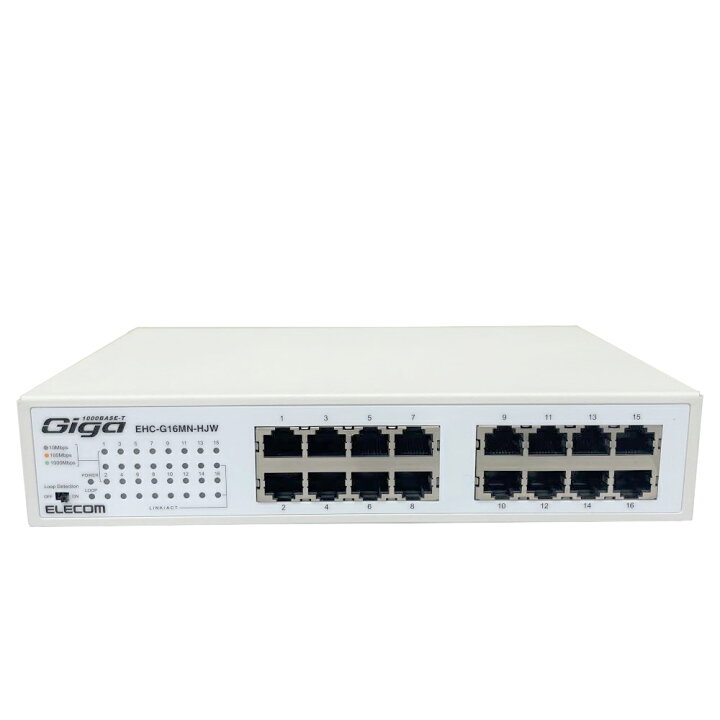 楽天市場】エレコム ギガビットスイッチングハブ EHC-G16MN-HJW 16 