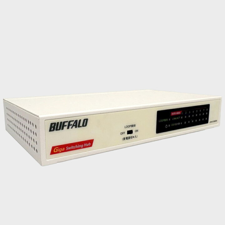 楽天市場】バッファロー スイッチングハブ LSW4-GT-8NS/WH 8ポート 