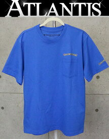 CHROME HEARTS 銀座店 クロムハーツ 新品 ザットグループ スクロール Tシャツ 半袖 メンズ size:L ブルー