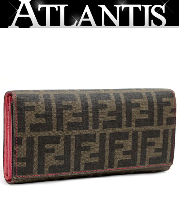 楽天市場】フェンディ FENDI 三つ折り長財布 ズッカ ブラウン×ブラック 