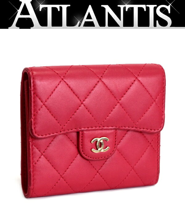 楽天市場】シャネル CHANEL マトラッセ 三つ折り コンパクト財布  