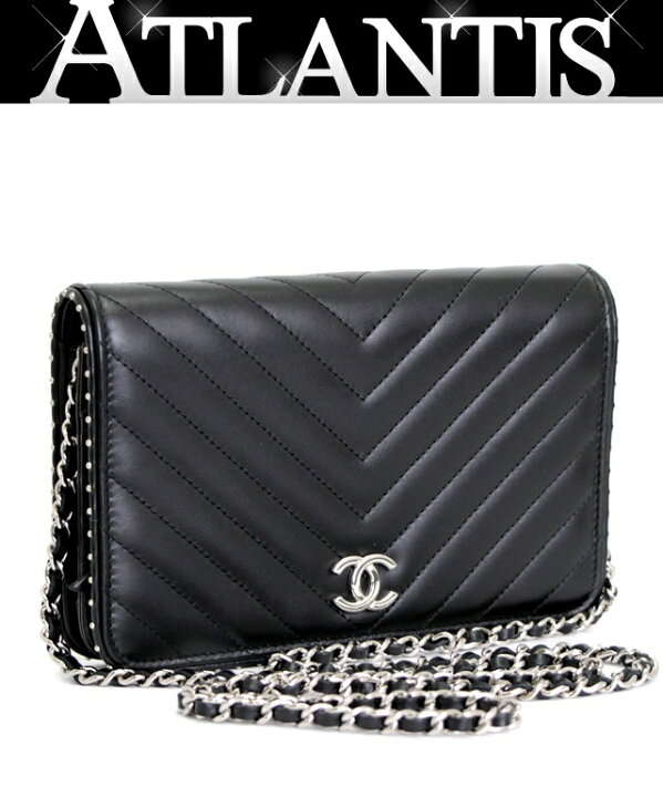 楽天市場】シャネル CHANEL シェブロン Vステッチ スタッズ チェーン  
