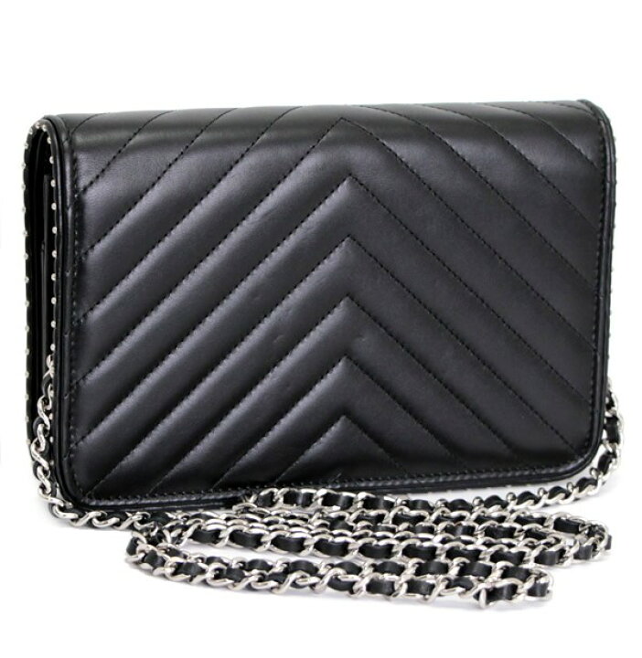 楽天市場】シャネル CHANEL シェブロン Vステッチ スタッズ チェーン  