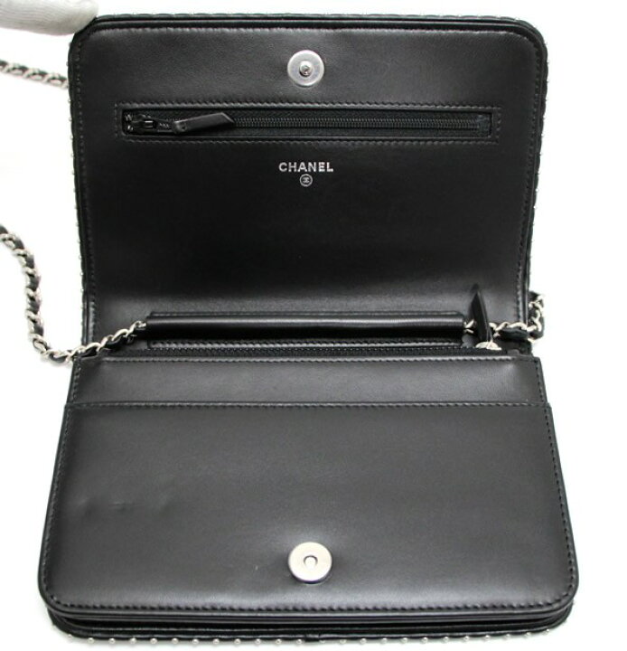 楽天市場】シャネル CHANEL シェブロン Vステッチ スタッズ チェーン  