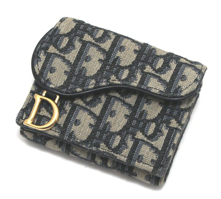 楽天市場】ディオール Dior サドル オブリーク 三つ折りコンパクト  