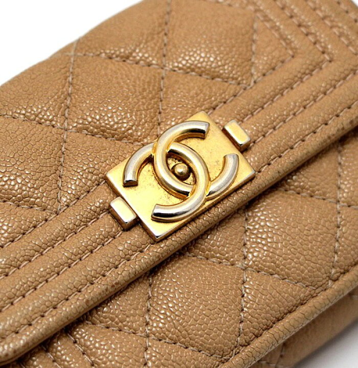 楽天市場】シャネル CHANEL ボーイシャネル マトラッセ 三つ折り 
