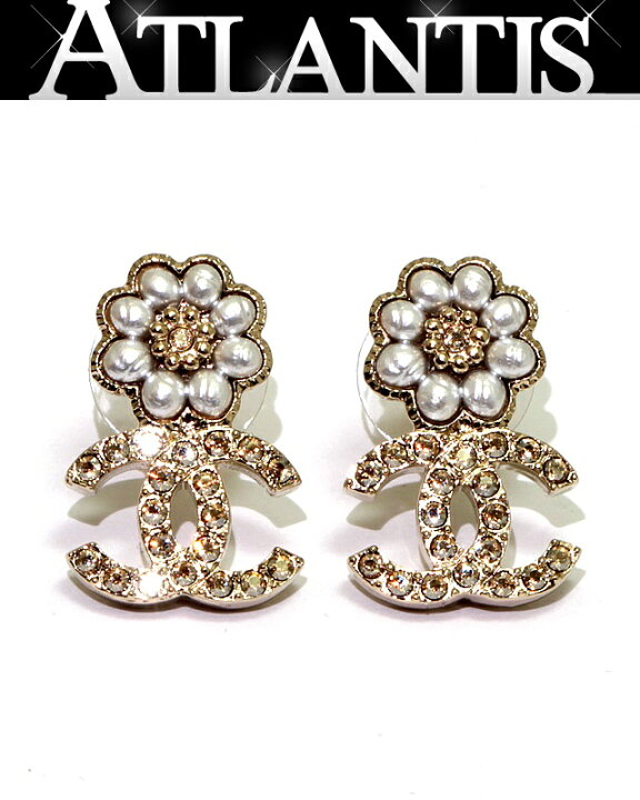 楽天市場】シャネル CHANEL ココマーク パール フラワーピアス B22K  