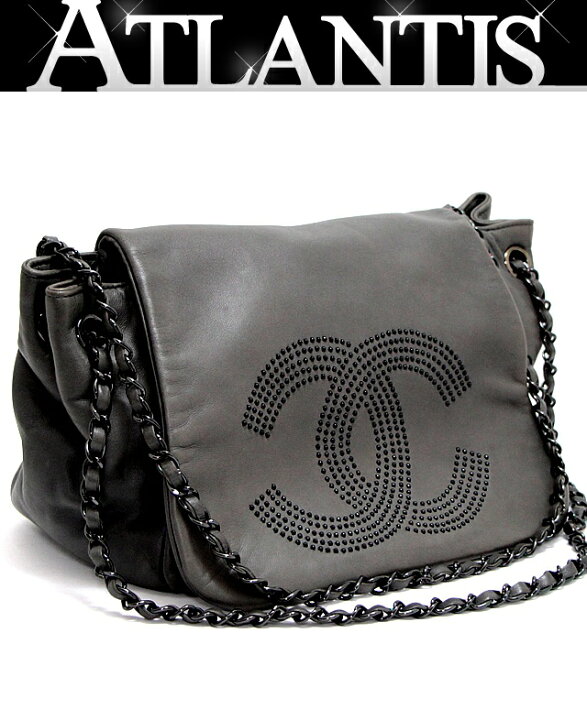 楽天市場】シャネル CHANEL スタッズ ココマーク Wチェーンショルダー  
