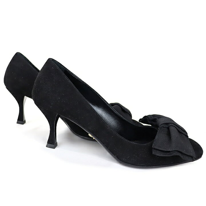 楽天市場】【広尾店】プラダ PRADA リボンパンプス スエード size35 1  
