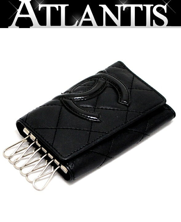 楽天市場】シャネル CHANEL カンボンライン 6連キーケース 黒×黒 