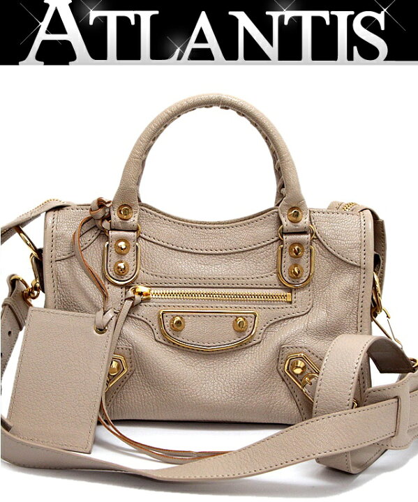 楽天市場】バレンシアガ BALENCIAGA ミニシティ 2WAYバッグ ベージュ G  