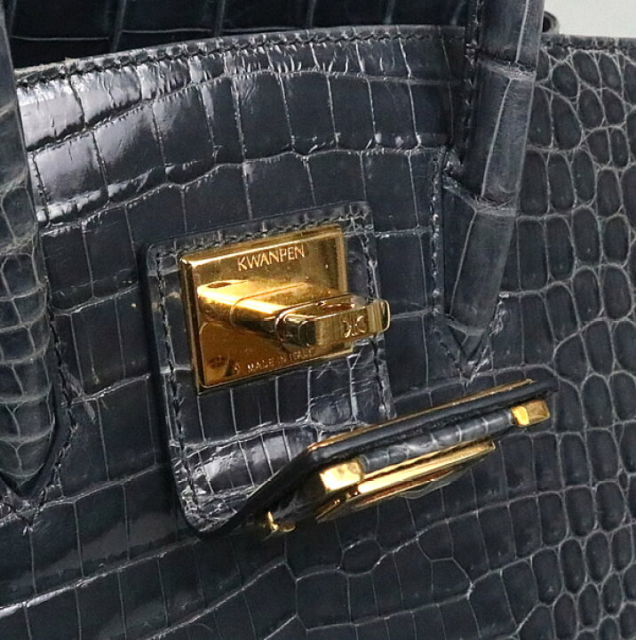 楽天市場】銀座店 クワンペン クロコダイル ハンドバッグ 鞄 