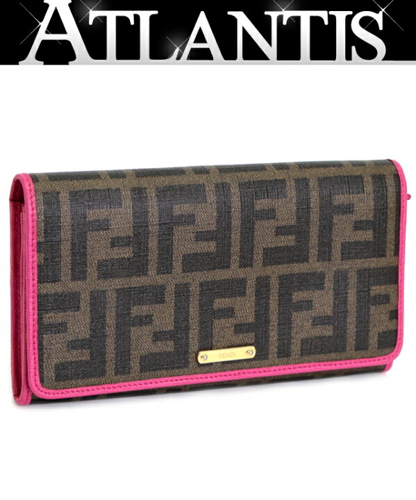 楽天市場】フェンディ FENDI ズッカ ファスナー付き 長財布 レザー  