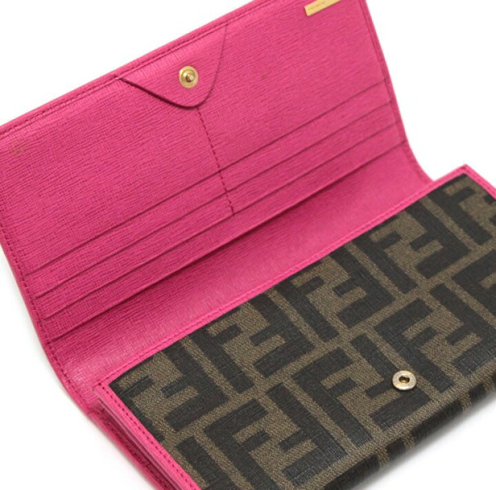 楽天市場】フェンディ FENDI ズッカ ファスナー付き 長財布 レザー  