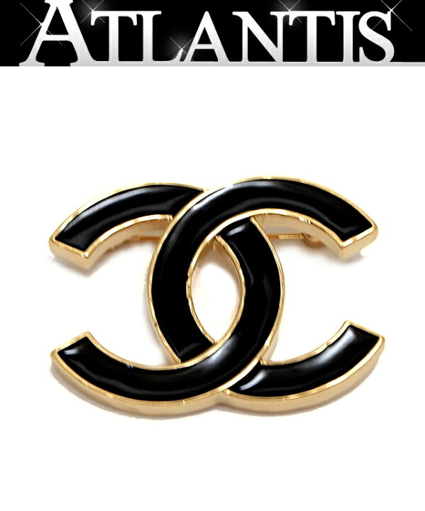 楽天市場】極美品 シャネル CHANEL ココマーク ブローチ 黒×ゴールド 