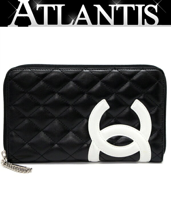 楽天市場】シャネル CHANEL カンボン ラウンドファスナー 長財布  