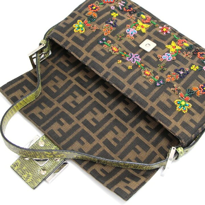 楽天市場】美品 フェンディ FENDI マンマバケット ビーズ ハンドバッグ 