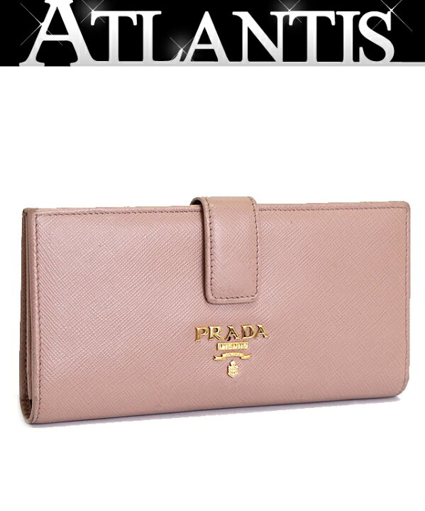 楽天市場】プラダ PRADA 長財布 二つ折り レザー ベージュ 【66343 