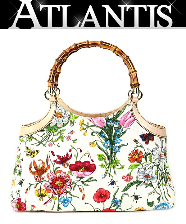 楽天市場】グッチ GUCCI バンブー フローラ 花柄 トートバッグ マルチ 