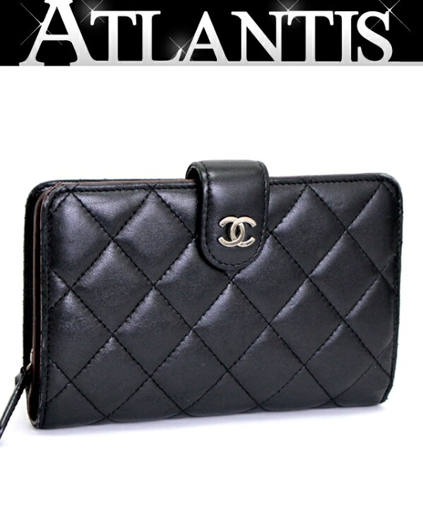楽天市場】シャネル CHANEL マトラッセ ラウンドジップ 二つ折り財布  