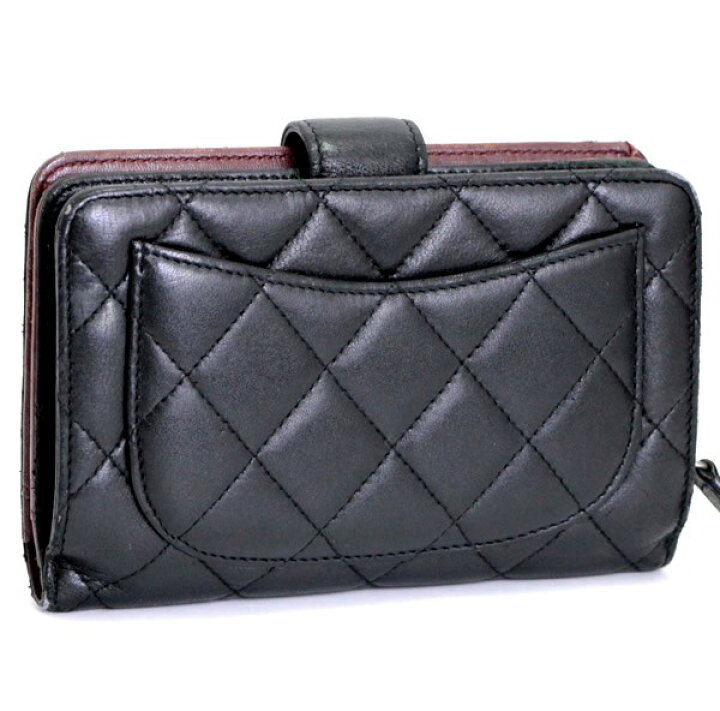 楽天市場】シャネル CHANEL マトラッセ ラウンドジップ 二つ折り財布  