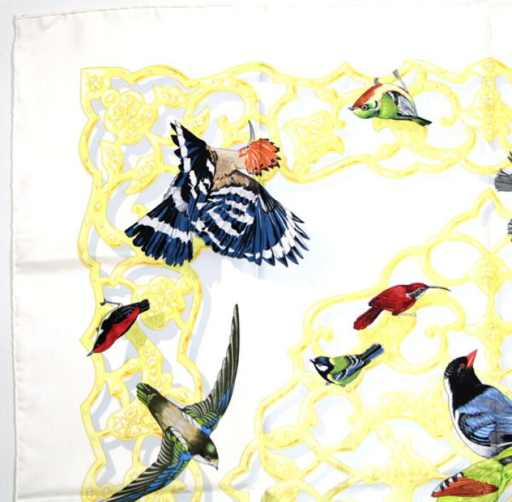 楽天市場】美品 エルメス HERMES カレ90 OISEAUX DE L 