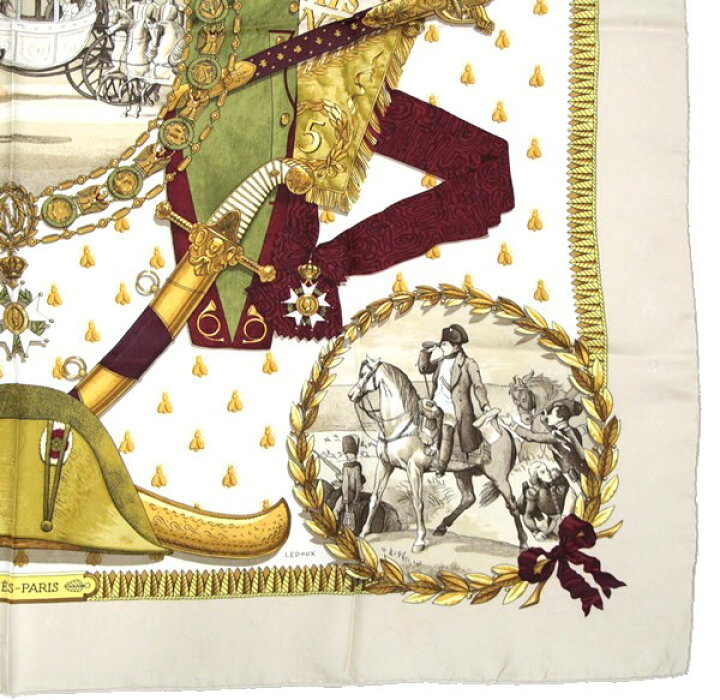 楽天市場】エルメス HERMES カレ90 NAPOLEON ナポレオン 大判スカーフ 