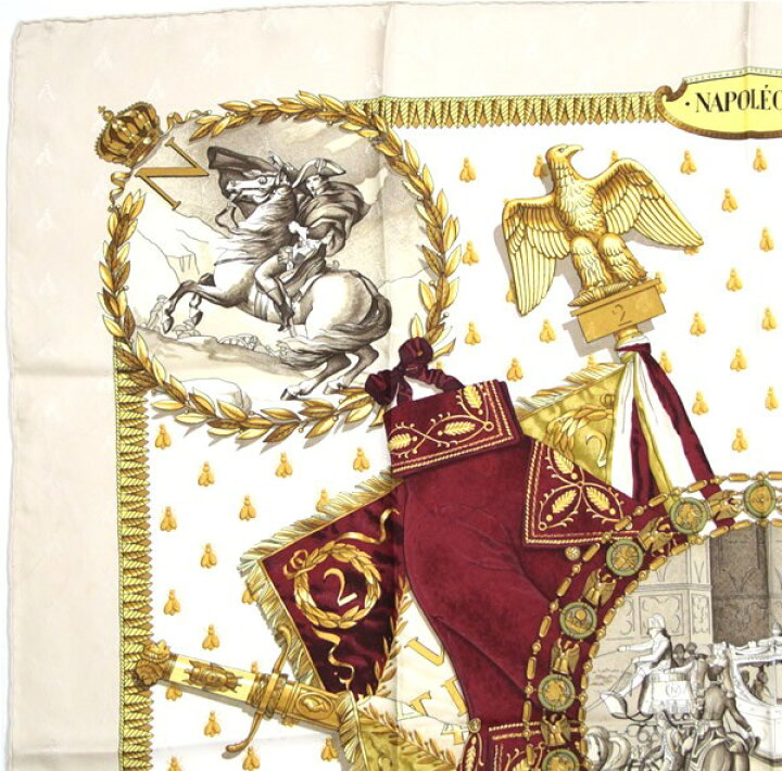 楽天市場】未使用 エルメス HERMES カレ90 スカーフ シルク NAPOLEON  